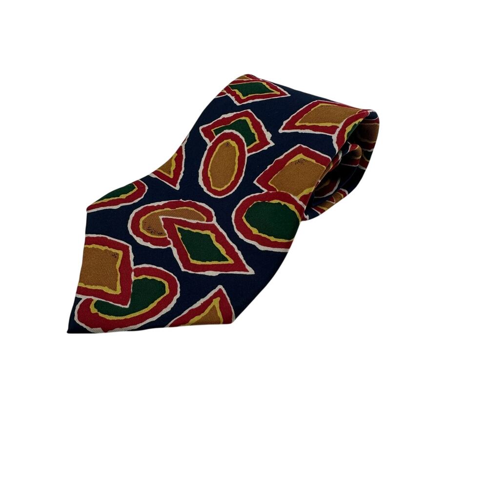 Vintage Ferrell Reed for Nordstrom Silk Abstract Geometric Necktie USA 56"